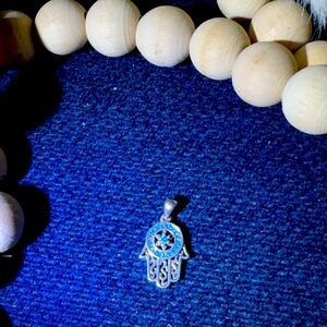 Small Hamsa Silver Pendant